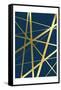 Metallic Lines Navy 1-Urban Epiphany-Framed Stretched Canvas