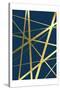 Metallic Lines Navy 1-Urban Epiphany-Stretched Canvas