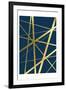 Metallic Lines Navy 1-Urban Epiphany-Framed Art Print