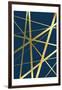 Metallic Lines Navy 1-Urban Epiphany-Framed Art Print