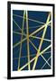 Metallic Lines Navy 1-Urban Epiphany-Framed Art Print