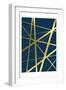 Metallic Lines Navy 1-Urban Epiphany-Framed Art Print