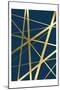 Metallic Lines Navy 1-Urban Epiphany-Mounted Art Print