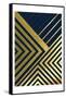 Metallic Lines Navy 2-Urban Epiphany-Framed Stretched Canvas