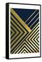 Metallic Lines Navy 2-Urban Epiphany-Framed Stretched Canvas