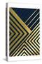 Metallic Lines Navy 2-Urban Epiphany-Stretched Canvas