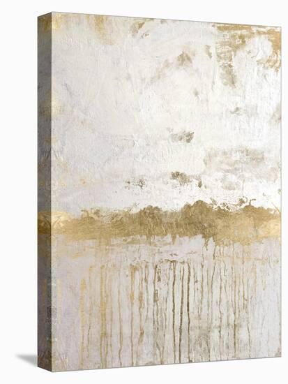 Metallic Spill 2-Denise Brown-Stretched Canvas