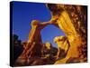 Metate Arch in Devils Garden in the Grand Staircase Escalante National Monument, Utah, USA-Chuck Haney-Stretched Canvas