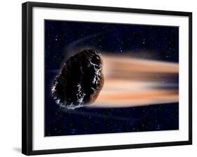 Meteor Coming at Earth-null-Framed Photographic Print