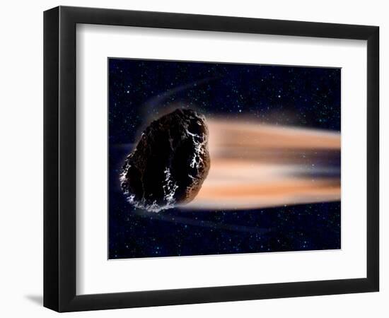 Meteor Coming at Earth-null-Framed Photographic Print