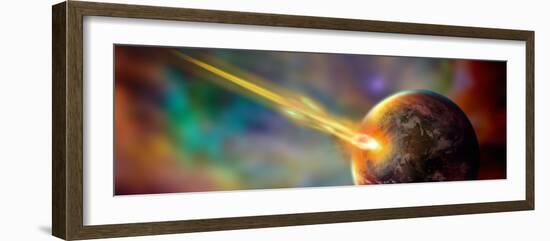 Meteor Hitting Earth from a Distance-null-Framed Photographic Print