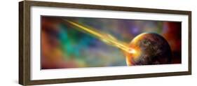 Meteor Hitting Earth from a Distance-null-Framed Photographic Print