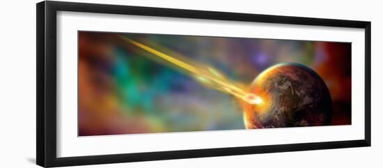 Meteor Hitting Earth from a Distance-null-Framed Photographic Print