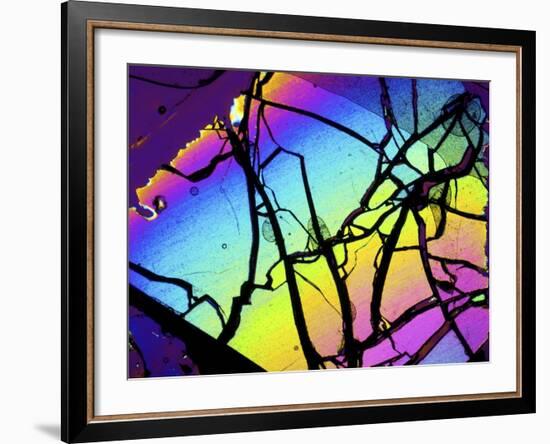 Meteor Jepara, Thin Section, Micrograph-PASIEKA-Framed Photographic Print