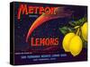 Meteor Lemon Crate Label-null-Stretched Canvas