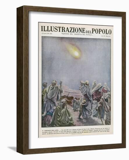 Meteor Over Sinai is Interpreted by Arabs as a Portent of Grave Events in the Red Sea Area-B. Ingegnoli-Framed Art Print