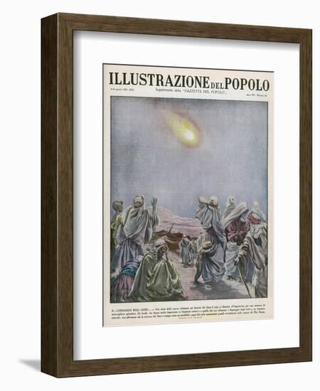 Meteor Over Sinai is Interpreted by Arabs as a Portent of Grave Events in the Red Sea Area-B. Ingegnoli-Framed Art Print