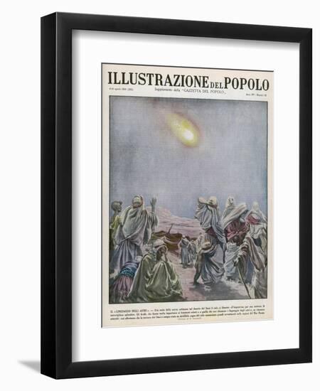 Meteor Over Sinai is Interpreted by Arabs as a Portent of Grave Events in the Red Sea Area-B. Ingegnoli-Framed Art Print