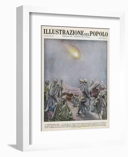 Meteor Over Sinai is Interpreted by Arabs as a Portent of Grave Events in the Red Sea Area-B. Ingegnoli-Framed Art Print