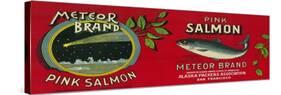 Meteor Salmon Can Label - San Francisco, CA-Lantern Press-Stretched Canvas