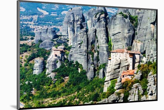 Meteora Monasteries, Greece, Horizontal Shot-Lamarinx-Mounted Photographic Print