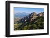 Meteora, Thessaly, Greece. Panorama showing four of the six monasteries still used. From left: S...-null-Framed Photographic Print