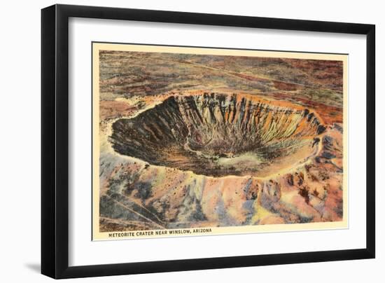 Meteorite Crater, Winslow, Arizona-null-Framed Art Print