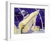 Meteorological Station in Space-null-Framed Art Print