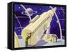 Meteorological Station in Space-null-Framed Stretched Canvas