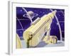 Meteorological Station in Space-null-Framed Art Print