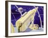 Meteorological Station in Space-null-Framed Art Print