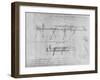 'Method of Constructing a Trestle Bridge', c1480 (1945)-Leonardo Da Vinci-Framed Giclee Print