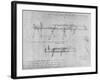 'Method of Constructing a Trestle Bridge', c1480 (1945)-Leonardo Da Vinci-Framed Giclee Print