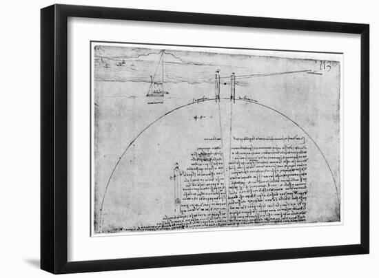 Method of Measuring the Surface of the Earth, Late 15th or Early 16th Century-Leonardo da Vinci-Framed Giclee Print