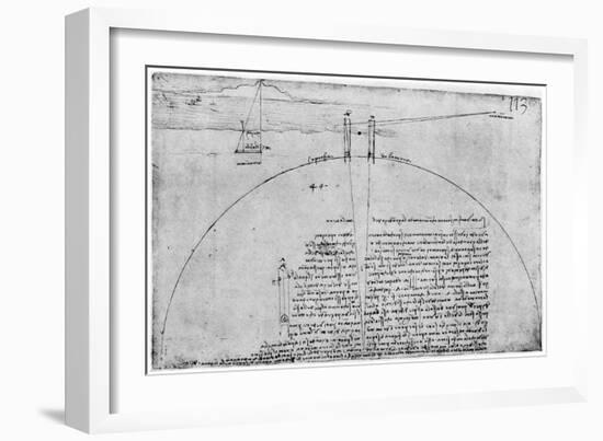 Method of Measuring the Surface of the Earth, Late 15th or Early 16th Century-Leonardo da Vinci-Framed Giclee Print