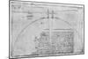 Method of Measuring the Surface of the Earth, Late 15th or Early 16th Century-Leonardo da Vinci-Mounted Giclee Print