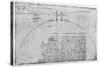 Method of Measuring the Surface of the Earth, Late 15th or Early 16th Century-Leonardo da Vinci-Stretched Canvas