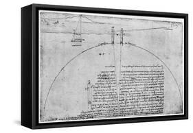 Method of Measuring the Surface of the Earth, Late 15th or Early 16th Century-Leonardo da Vinci-Framed Stretched Canvas