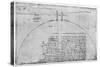 Method of Measuring the Surface of the Earth, Late 15th or Early 16th Century-Leonardo da Vinci-Stretched Canvas