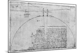 Method of Measuring the Surface of the Earth, Late 15th or Early 16th Century-Leonardo da Vinci-Mounted Giclee Print