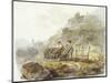 Method of Obtaining Peat from Hills near Mallwyd, C.1792 (W/C, Ink & Pencil on Paper)-Julius Caesar Ibbetson-Mounted Giclee Print