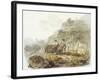 Method of Obtaining Peat from Hills near Mallwyd, C.1792 (W/C, Ink & Pencil on Paper)-Julius Caesar Ibbetson-Framed Giclee Print