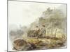 Method of Obtaining Peat from Hills near Mallwyd, C.1792 (W/C, Ink & Pencil on Paper)-Julius Caesar Ibbetson-Mounted Giclee Print