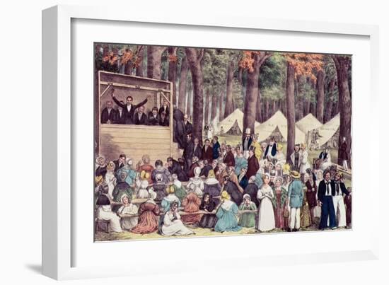 Methodist Camp Meeting, 1836-Edward Williams Clay-Framed Giclee Print
