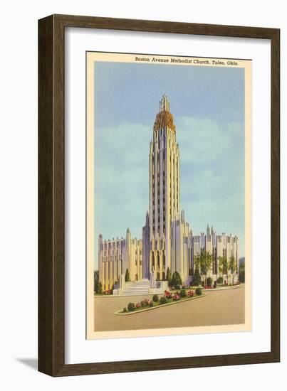 Methodist Church, Tulsa, Oklahoma-null-Framed Art Print