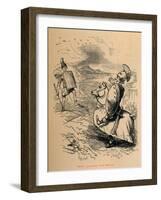 'Metius aggravating Titus Manlius', 1852-John Leech-Framed Giclee Print