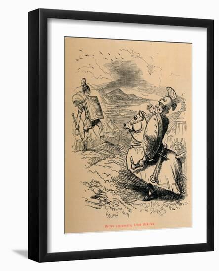 'Metius aggravating Titus Manlius', 1852-John Leech-Framed Giclee Print