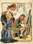 Phryne: Caricature of an Artist's Model, from the Back Cover of 'Le Rire', 23rd February 1907-Metivet-Framed Giclee Print
