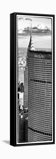 Metlife Building and Tof of Chrysler Building, Manhattan, New York City-Philippe Hugonnard-Framed Stretched Canvas