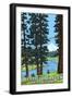 Metolius River Headwaters, Oregon - Lantern Press Original Poster-Lantern Press-Framed Art Print